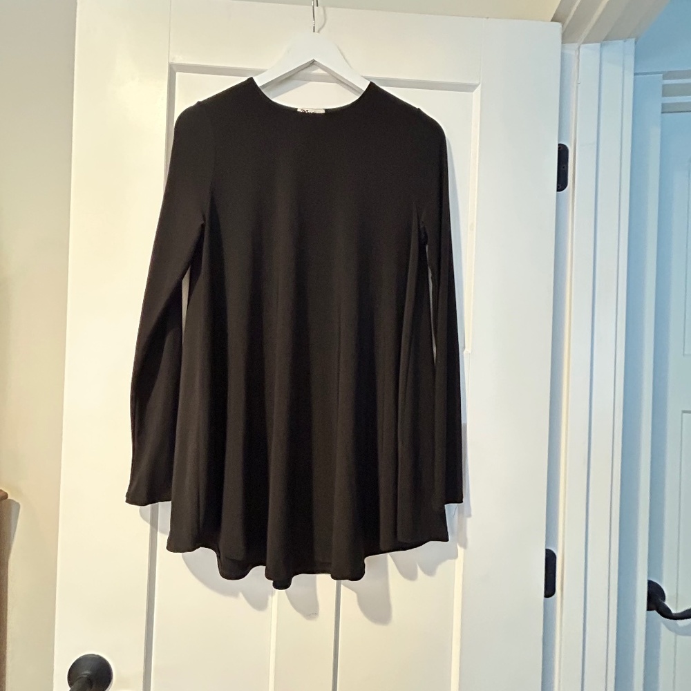 Show Me Your Mumu Black Long Sleeve Top Tunic Women's Small S